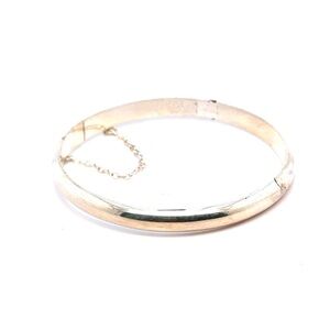 Classic Silver 925  Hinged Bangle Bracelet